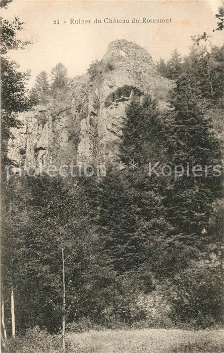 Riervescemont Ruines Chateau du Rosemont