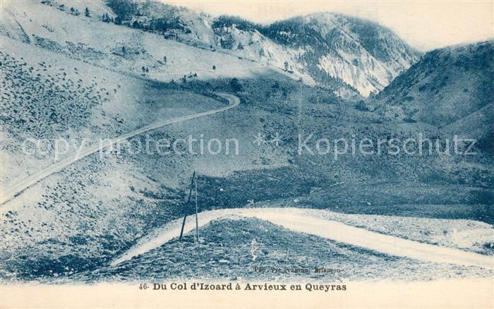 Col d Izoard Route a Arvieux en Queyras Gebirgspass Franzoesische Alpen