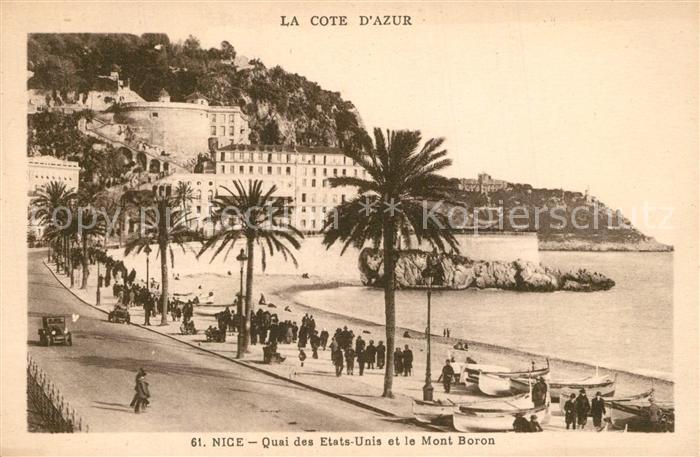 Nice Alpes Maritimes Quai des Etats Unis et le Mont Boron Côte d Azur