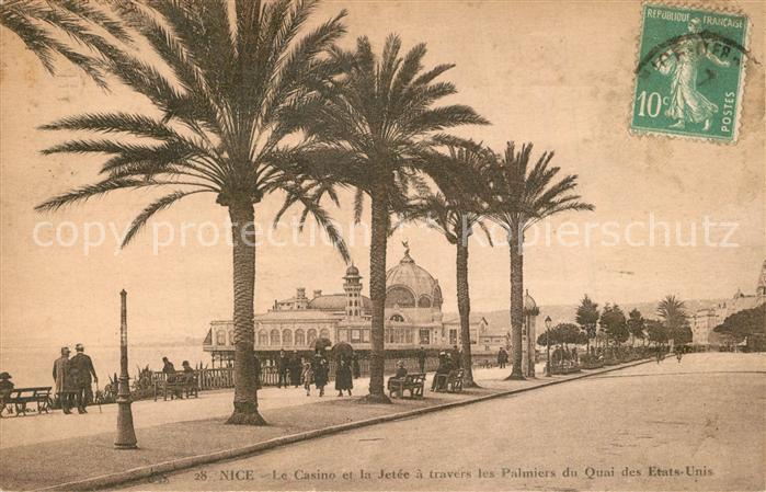 Nice Alpes Maritimes Casino et la Jetée Palmiers du Quai des Etas Unis Côte d Az