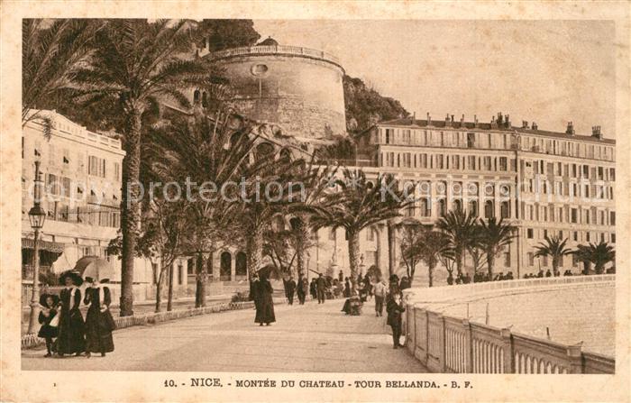 Nice Alpes Maritimes Montee du Chateau Tour Bellanda