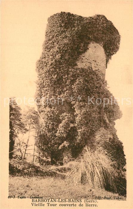 Barbotan les Thermes Vieille Tour couverte de lierre