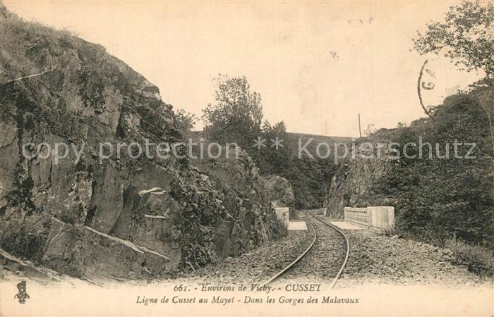 Cusset Allier Ligne de Cusset au Mayet dans les Gorges des Malavaux