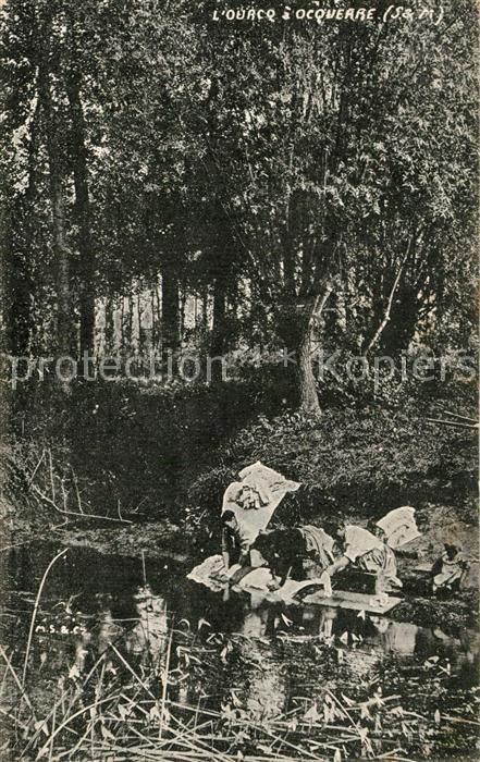 Ocquerre Femmes laveuse au l'Ourcq