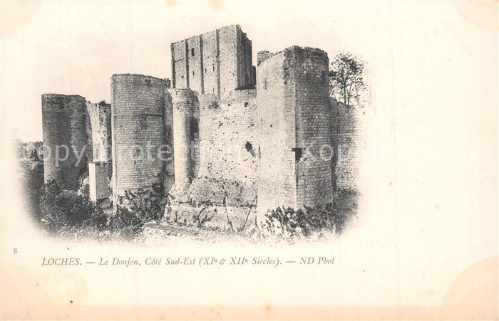 Loches Indre et Loire Le Donjon Cote Sud Est
