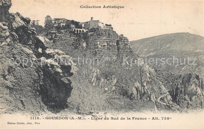 Gourdon Alpes-Maritimes Ligne du Sud de la France
