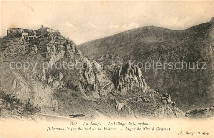 Gourdon Alpes-Maritimes Au Loup Chemin de fer du Sud de la Fran