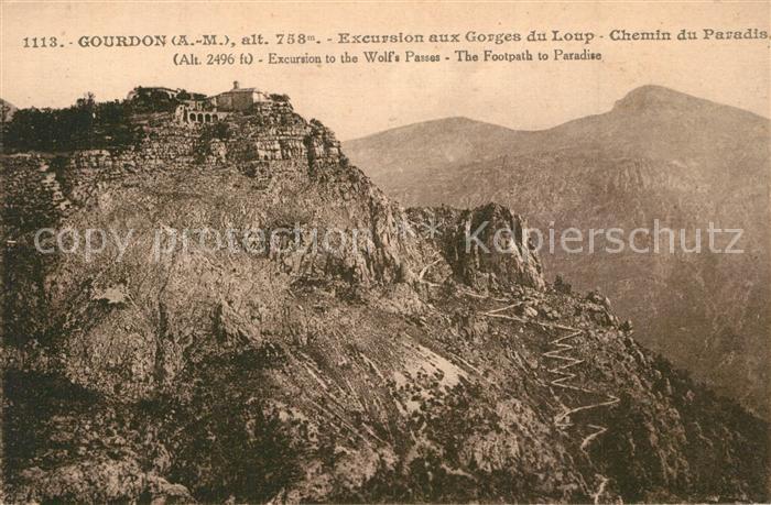 Gourdon Alpes-Maritimes Exursion aux Gorges du Loup Chemin du Paradis