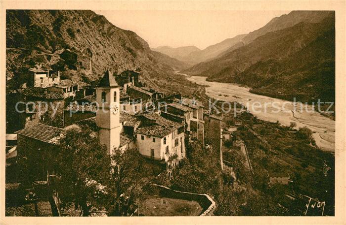 Touet-sur-Var Vue generale et Vallee du Var