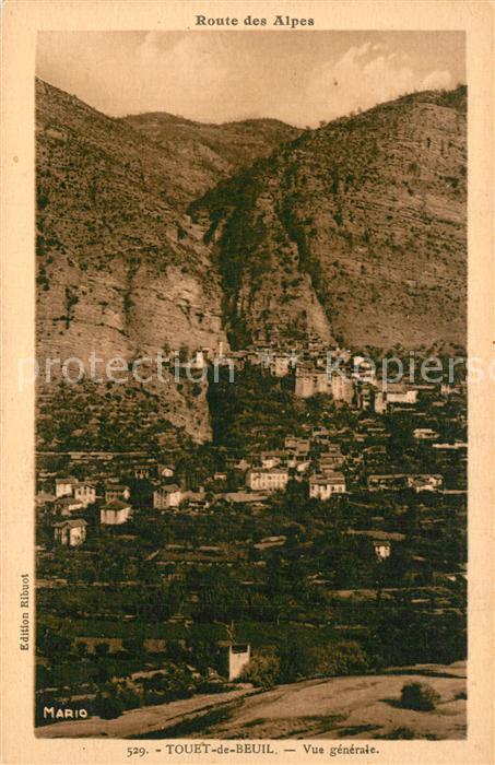 Touet de Beuil Route des Alpes Vue generale