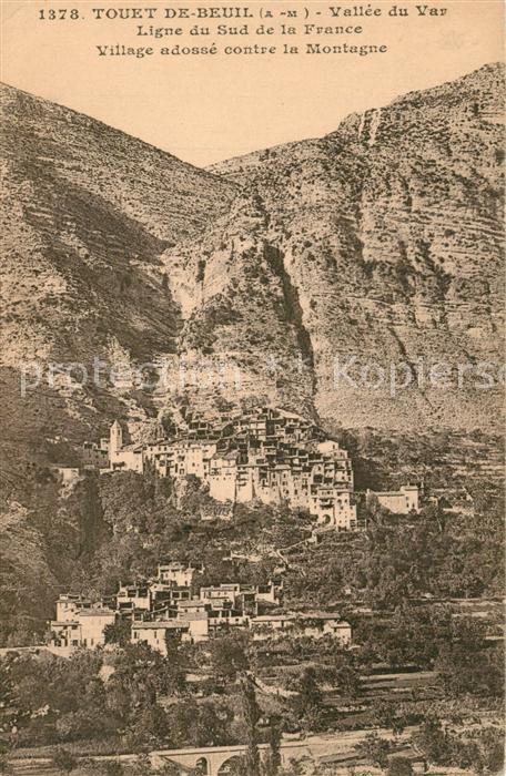 Touet de Beuil Vallee du Var Ligne du Sud de la France Village adosse contre la