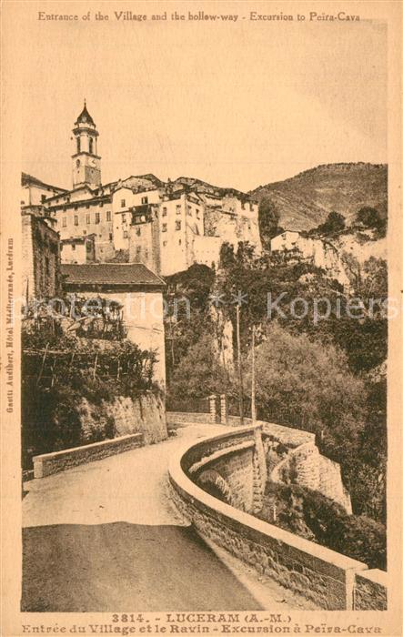 Luceram Entree du Village et la Ravin Excursion a Peira Cava