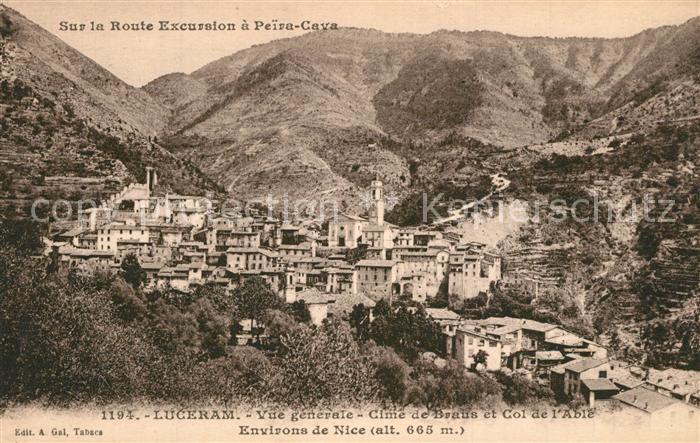 Luceram Vue generale Cime de Braus et Col de l’Able