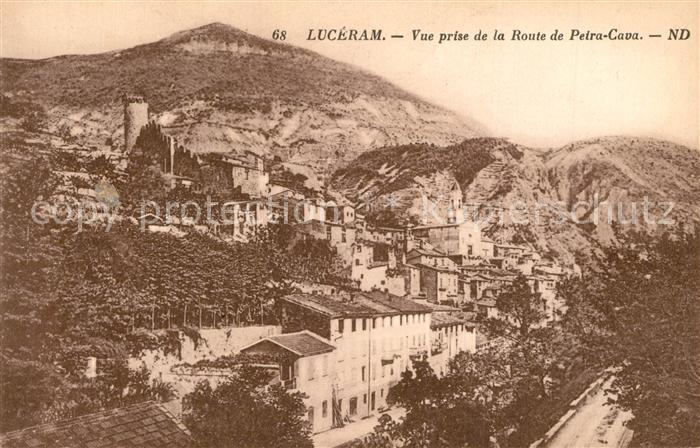 Luceram Vue prise de la Route de Peira Cava