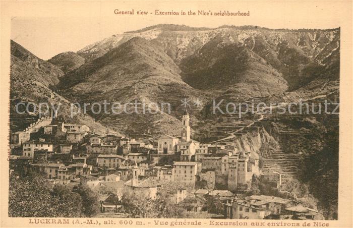 Luceram Vue generale Excursion aux environs de Nice