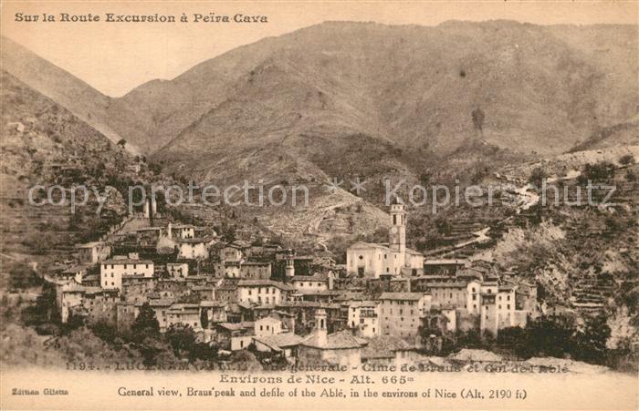 Luceram Vue generale Cime de Braus et Col de l'Able