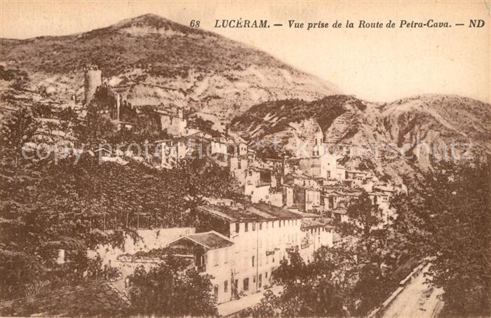 Luceram Vue prise de la Route de Peira Cava