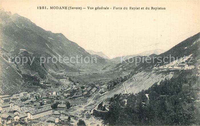 Modane Vue generale Forts du Replat et du Repl
