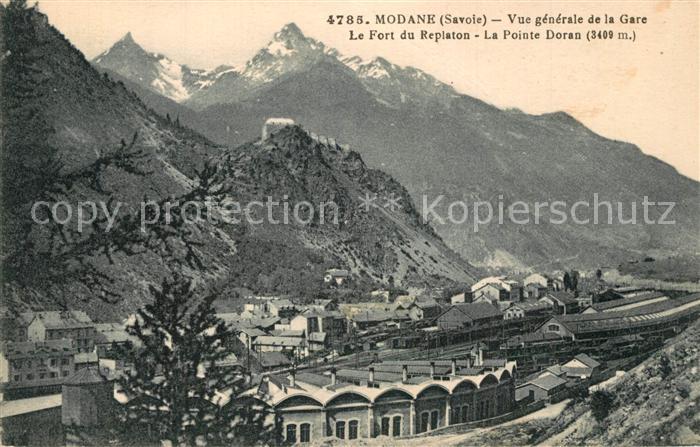 Modane Vue generale de la Gare Le Fort du Replaton La Pointe Doran