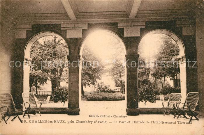 Challes-les-Eaux Le Parc et l’Entree de l’Etablissement