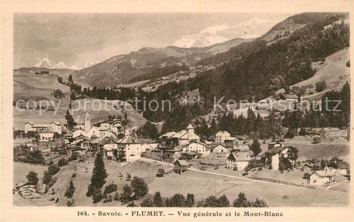 Flumet Vue generale et le Mont Blanc