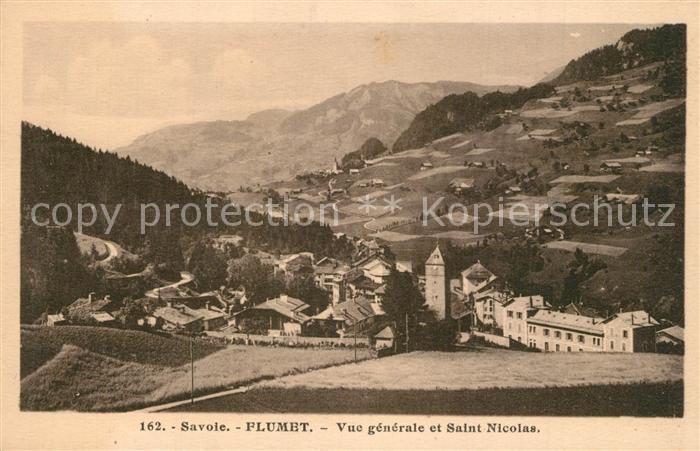 Flumet Vue generale et Saint Nicolas