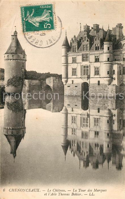 Chenonceaux Indre et Loire Le Chateau La Tour des Marques et l’Ail