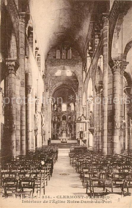Clermont Ferrand Puy de Dome Interieur de l’Eglise Notre Dame du Port