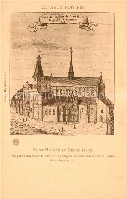 Poitiers 86 Saint Hilaire le GrandEn partie ruinee par la Revolution