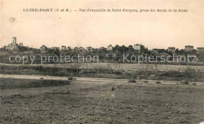 Seine-Port Vue d’ensemble de Saint Fargeau prise d