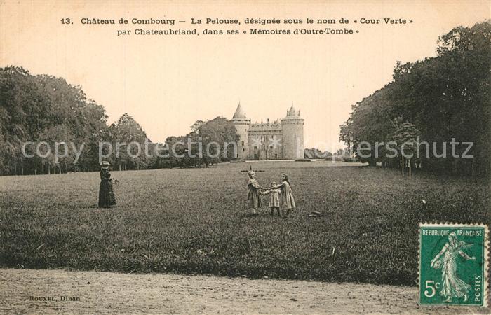 Combourg Chateau La Pelouse designee sous le nom de Cour Verte