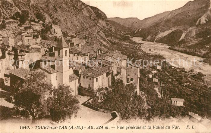 Touet-sur-Var Vue generale et la Vallee du Var