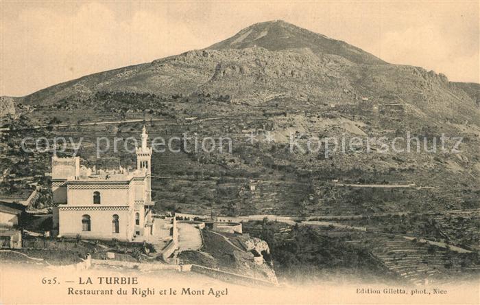 La Turbie Restaurant du Righi et le Mont Agel