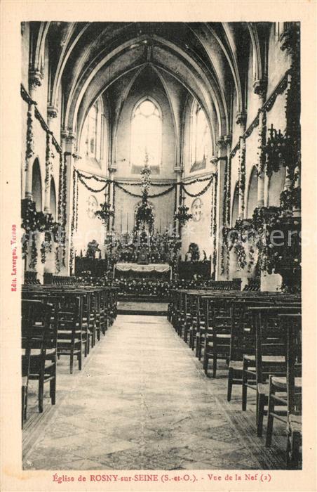 Rosny-sur-Seine Eglise Vue de la Nef