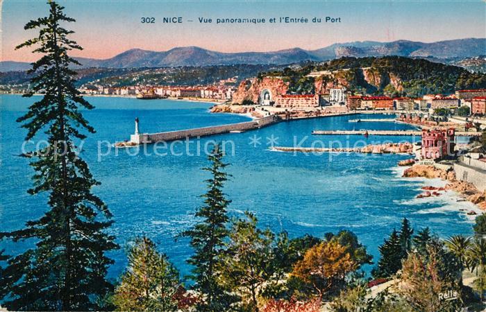 Nice Alpes Maritimes Vue panoramique et l’Entree du Port