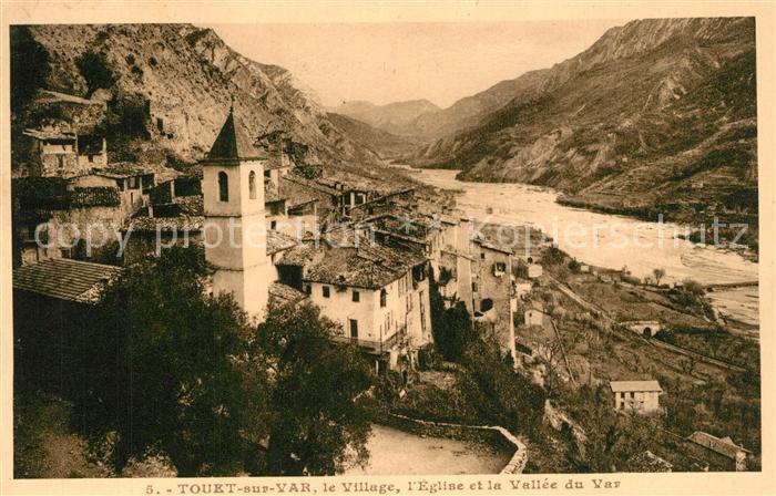 Touet-sur-Var Le Village l’Eglise et la Vallee du Var