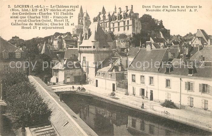 Loches Indre et Loire Chateau royal Monument historique
