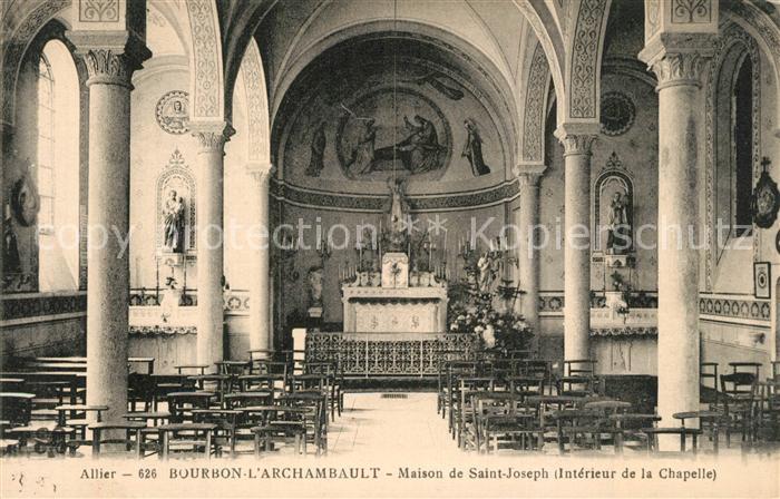 Bourbon-l Archambault Maison de Saint Joseph intérieur de la chapelle