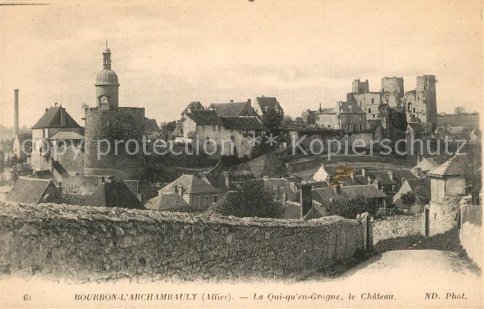 Bourbon-l Archambault La Tour Qui qu en Grogne du Chateau des Ducs de Bourbon