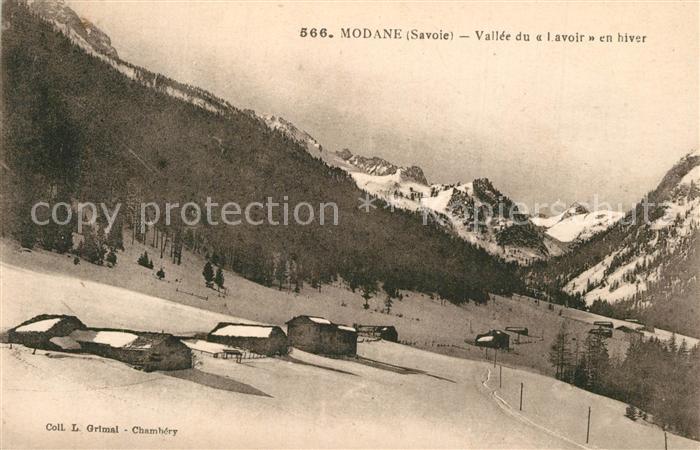 Modane Panorama Vallee du Lavoir en hiver Alpe