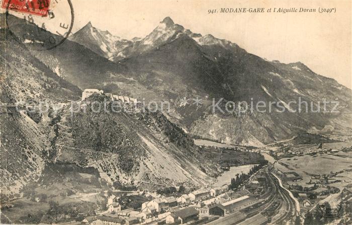 Modane Gare et l'Aiguille Doran Alpes