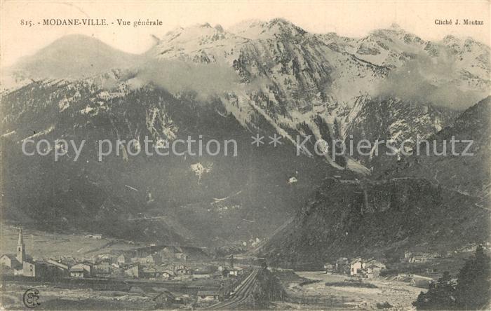 Modane Vue Generale et les Alpes