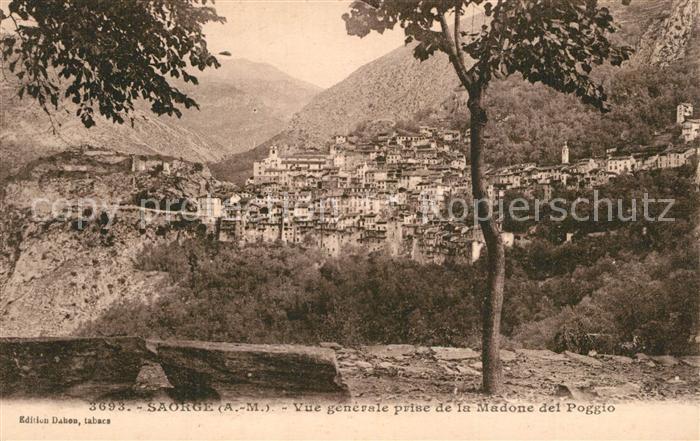 Saorge Vue Generale prise de la Chapelle Madon