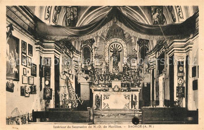 Saorge Intérieur du Sanctuaire de Notre Dame de Morillon