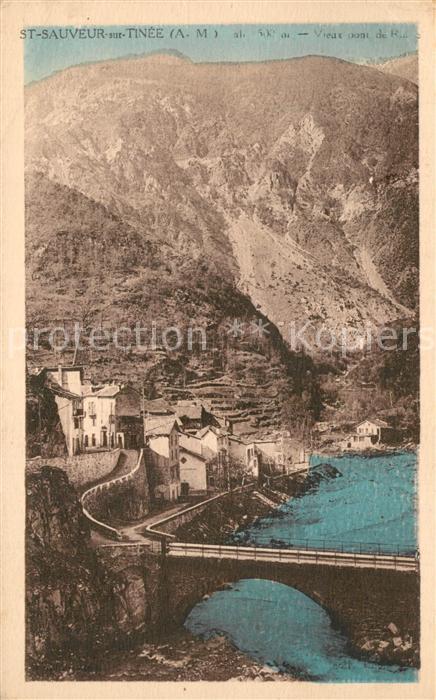 Saint-Sauveur-sur-Tinee Vieux pont de Roure Montagnes