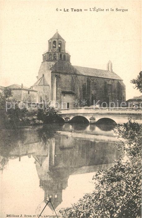 Le Thor Eglise et la Sorgue pont