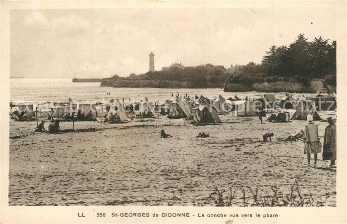 Saint-Georges-de-Didonne La conche vue vers le phare Plage