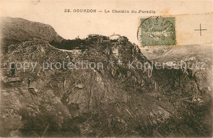 Gourdon Alpes-Maritimes Chemin du Paradis