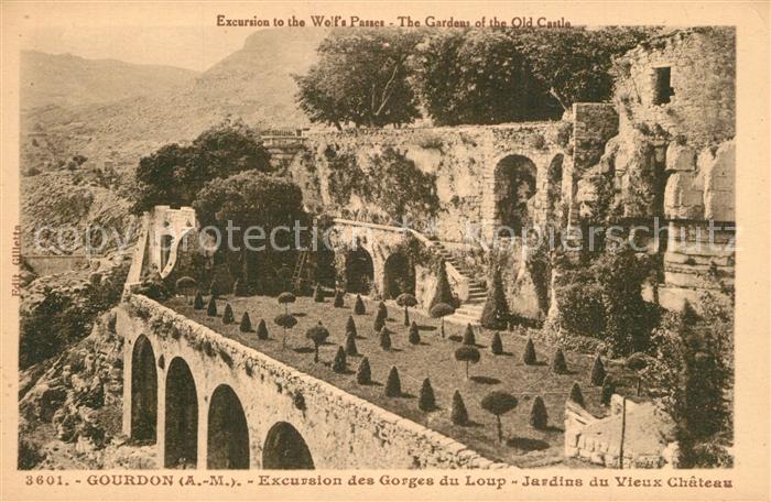 Gourdon Alpes-Maritimes Excursion des Gorges du Loup Jardins du vieux Chateau