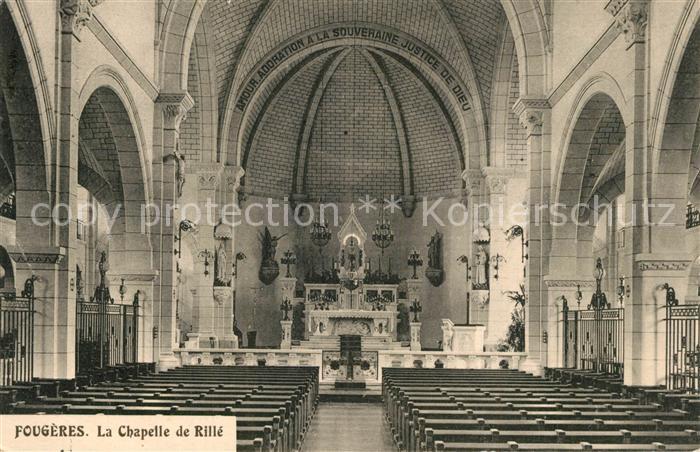 Fougeres Intérieur de la Chapelle de Rillé